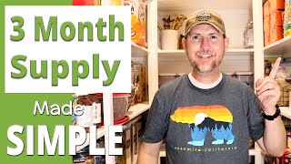 3 Month Supply of Food  Short Term Food Storage Made Easy [upl. by Anivlem]