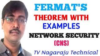 FERMATS THEOREM WITH EXAMPLES  MATHEMATICS OF ASYMMETRIC CRYPTOGRAPHY  NETWORK SECURITY [upl. by Asiek]