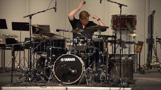 Tommy Igoe Clinic Lenoir Rhyne University Rick Cline 2019 North Carolina Day of Percussion [upl. by Osric]