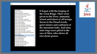 How to Create a List with All Available Fonts  Java Extra 20 [upl. by Liza]