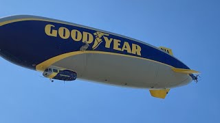 CLOSEUP  Goodyear Blimp  Landing and Takeoff [upl. by Ynelram]