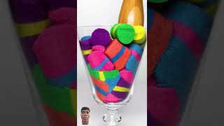 Very Satisfying Candy Drop Squish Kinetic Sand ASMR shorts [upl. by Reld]