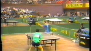 1987 ZsoltGeorg Böhm vs JanOve Waldner World Championship Weltmeisterschaft Világbajnokság [upl. by Pimbley640]