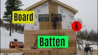 181  Installed Board And Batten Siding On The second Story Real Wood [upl. by Joaquin]