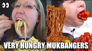 VERY HUNGRY MUKBANGERS compilation [upl. by Aehtela641]