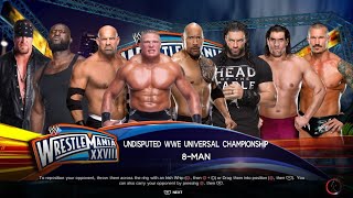 FULL MATCH  REIGNS VS LESNAR VS KHALI VS OMOS VS GOLDBERG VS RKO VS TAKER VS ROCK  WWE [upl. by Burnham]