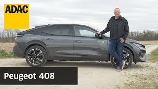 Peugeot 408 Hybrid Wie gut ist das neue Coupé als PHEV  ADAC [upl. by Naletak949]