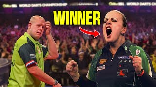 MVG Defeated By Female Darts Player During PDC Match [upl. by Ulrikaumeko143]