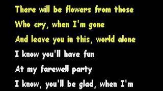 My Farewell Party Gene Watson Karaoke [upl. by Schreck]