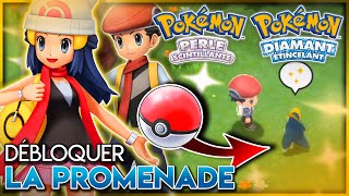 COMMENT MARCHER AVEC SON POKEMON DANS POKEMON DIAMANT ETINCELANT  PERLE SCINTILLANTE [upl. by Lucila]