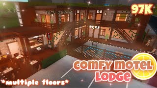 100K Comfy Motel Lodge  TUTORIAL  Bloxburg [upl. by Kellia]