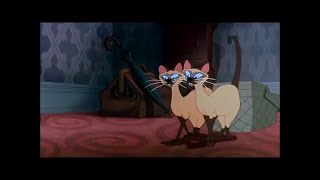 We are siamese  the song with English Subtitles Lady and The Tramp  1955 Walt Disney [upl. by Ahsekram795]