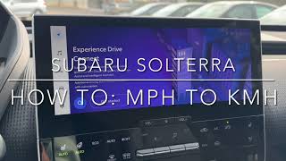 Subaru Solterra MPH to KMH [upl. by Carlisle]