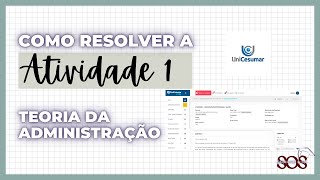 Como fazer atividade 1 teorias da administração [upl. by Secilu]