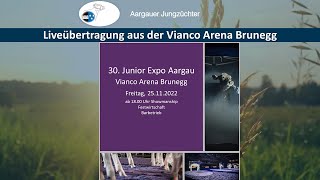 Liveübertragung 30 Junior Expo Aargau Vianco Arena Brunegg Freitag 25112022 ab 1800 Uhr [upl. by Lotsyrk649]