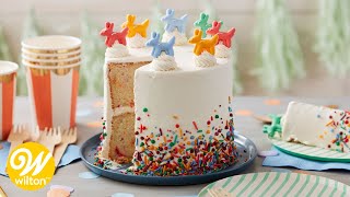 How to Make a Birthday Sprinkle Cake  Wilton [upl. by Aicilra]