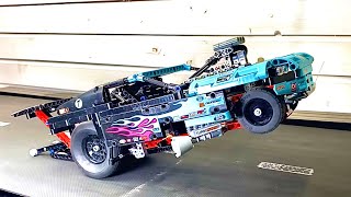 Dragster In GYM Lego Technic Car Drag Race On Treadmill [upl. by Eduardo737]