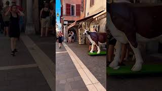 walking street annecy old market france [upl. by Ylrbmik39]