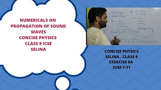 Numericals on propagation of sound waves class 9 icse concise physics Numericals on sound selina [upl. by Maurilla]