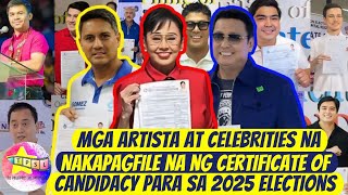 Celebrities na Nakapagfile na ng Certificate of Candidacy para sa 2025 Elections [upl. by Crisey]