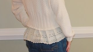 DIY Sweater Refashioning Easy Sewing Project [upl. by Nasia]