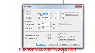 How To Increase Image Size And Resolution In CorelDraw X5 [upl. by Orutra355]