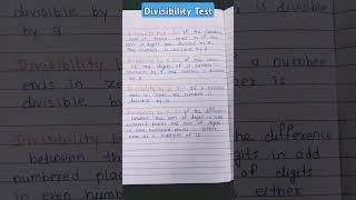 Divisibility Test math topicsschool education [upl. by Swayder]