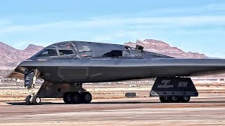 B2 Bomber Flight Operations At Nellis AFB [upl. by O'Dell]