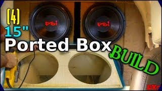 Building a Ported Subwoofer Box  How to Build 4 15quot Sub Enclosure w Carpet  Car Audio Tutorial [upl. by Chrysler]