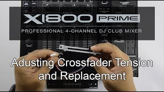 Denon DJ X1800  Adjusting Crossfader Tension and Replacement [upl. by Lleynod]