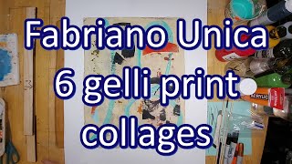 Fabriano Unica paper 6 gelli print Collages [upl. by Nomar768]