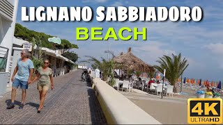 Lignano Sabbiadoro Beach Italia Bike tour  4k 60fps [upl. by Ahsatin]