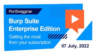PortSwigginar Getting the most out of your Burp Suite Enterprise Edition subscription [upl. by Nwahsyar]