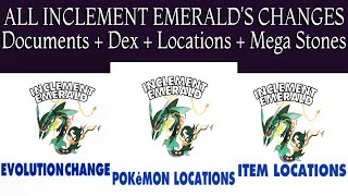 ALL Pokemon Locations New Abilities Changes Items Locations  Inclement Emerald 110 [upl. by Cheryl630]