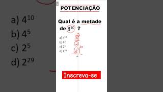 você sabe Potenciação Qual é a metade de 810 [upl. by Jaela]