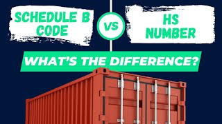 Whats the Difference between a Schedule B Code and an HS Number [upl. by Amend]