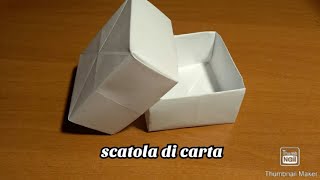 COME FARE UNA SCATOLINA REGALO DI CARTA CON COPERCHIO MODO FACILE [upl. by Aivun]