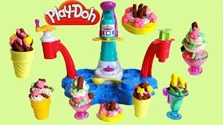 Play Doh Magic Swirl Ice Cream Shoppe Unboxing [upl. by Gottwald]