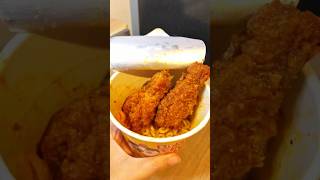 Buldak Cheese Ramen x KFC Chicken Combo buldak buldakramen asmr satisfying buldak samyang [upl. by Bar727]