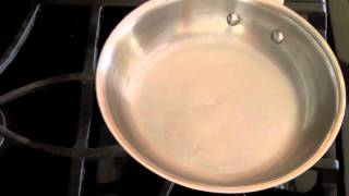 How To Cook On amp Season A Stainless Steel Pan To Create A Non Stick Surface [upl. by Inanuah]