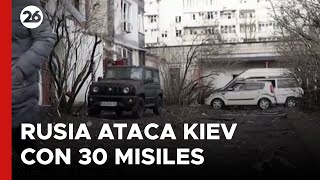 GUERRA RUSIA  UCRANIA  Rusia atacó Kiev con al menos 30 misiles [upl. by Hctim]