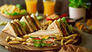 Club Sandwich Recipe Restaurant Style  Easy Sandwich  Homemade Club Sandwich shorts [upl. by Nabatse76]