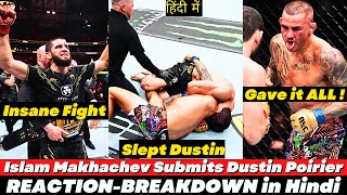 WAR  Islam Makhachev Submits Dustin Poirier  REACTION and BREAKDWON in Hindi  Namaste UFC [upl. by Livesay]