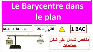 احسن ملخص Le barycentre dans le plan Part 1 1ereannéebac SM amp SEx  Homogénéité et figure [upl. by Aihsiyt]