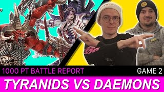 Tyranids Vs Chaos Daemons  Warhammer 40k Battle Report  Planet 40k vs Daemon Prince Gaming Game 2 [upl. by Sine]