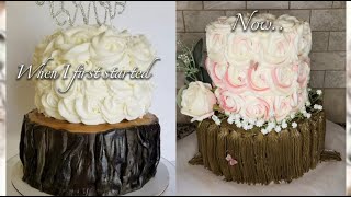 Simple civil Wedding Cake Design Redo cakemakeover cakedecorating [upl. by Nnaaihtnyc]