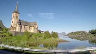 Norwegen Lofoten von Henningsvær nach Svolvær havn AS Rørvikstranda Lofotkatedralen [upl. by Anitsud788]