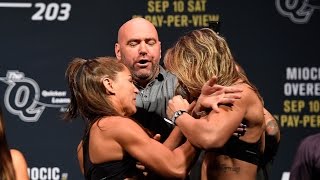 Jessica Eye vs Bethe Correia  WeighIn  UFC 203 [upl. by Nirro]