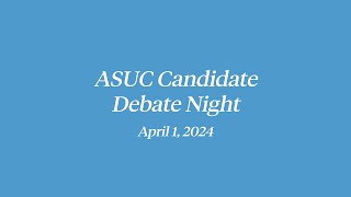 ASUC Senate Candidate Debate Night 2024 [upl. by Chobot]