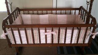 How To Custom Make A Bumper For A Crib Or Bassinet Step By Step [upl. by Ynnel589]